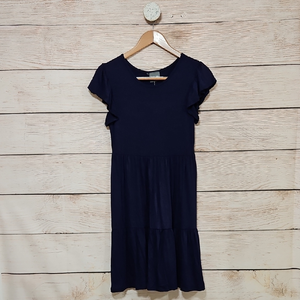 NWT Olivia Rae Midnight Blue Ruffle Dress Small